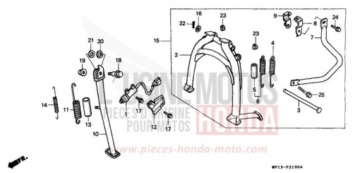 BEQUILLE XRV750L de 1990
